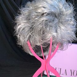 Silver wig