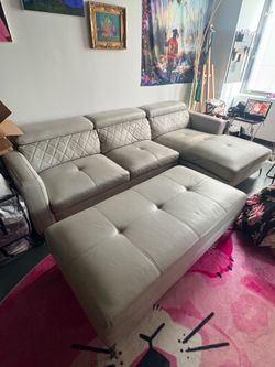 Large Sofa With Ottoman
