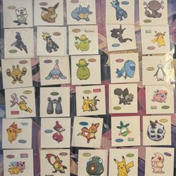 Pokemon Daiichi Pan Bread Stickers Lot (62pcs) 