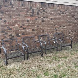 Heavy Duty, Sturdy Metal Chairs, Beautiful Back, Rocker, Arms 4