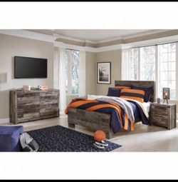 🛏️ Complete Rustic Bedroom Set – FULL PACKAGE – Like New / Never Used 🛏️