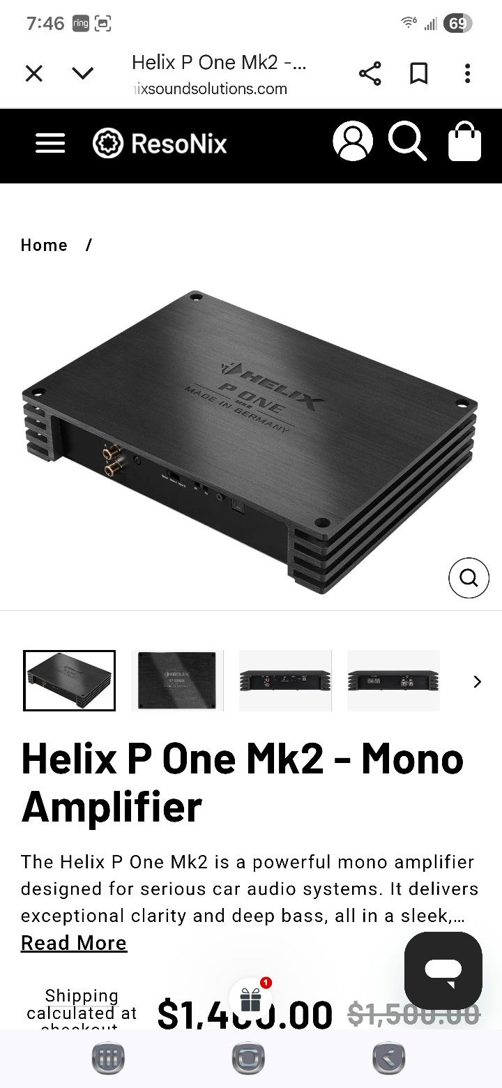 HELIX P-ONE 1500rms 1 OHM STABLE MONO