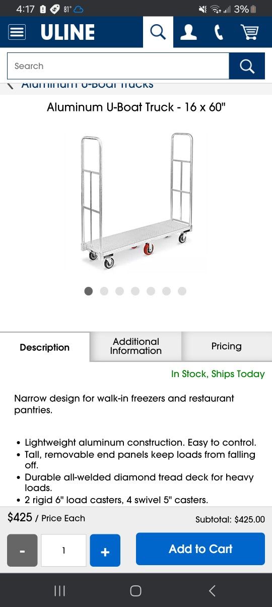 ULine Flat Dolly