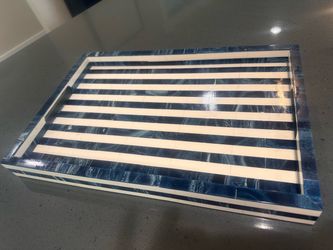 Blue and White Decorative Tray