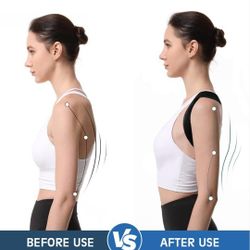 Posture Corrector for Women & Men, Adjustable Back Brace, Upper Spine Support, Hunchback Straightener, Back, Lumbar, Shoulder, Neck and Clavicle Pain