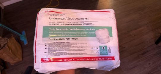 Cardinal Health SURE CARE Ultra Underwear Small/Medium