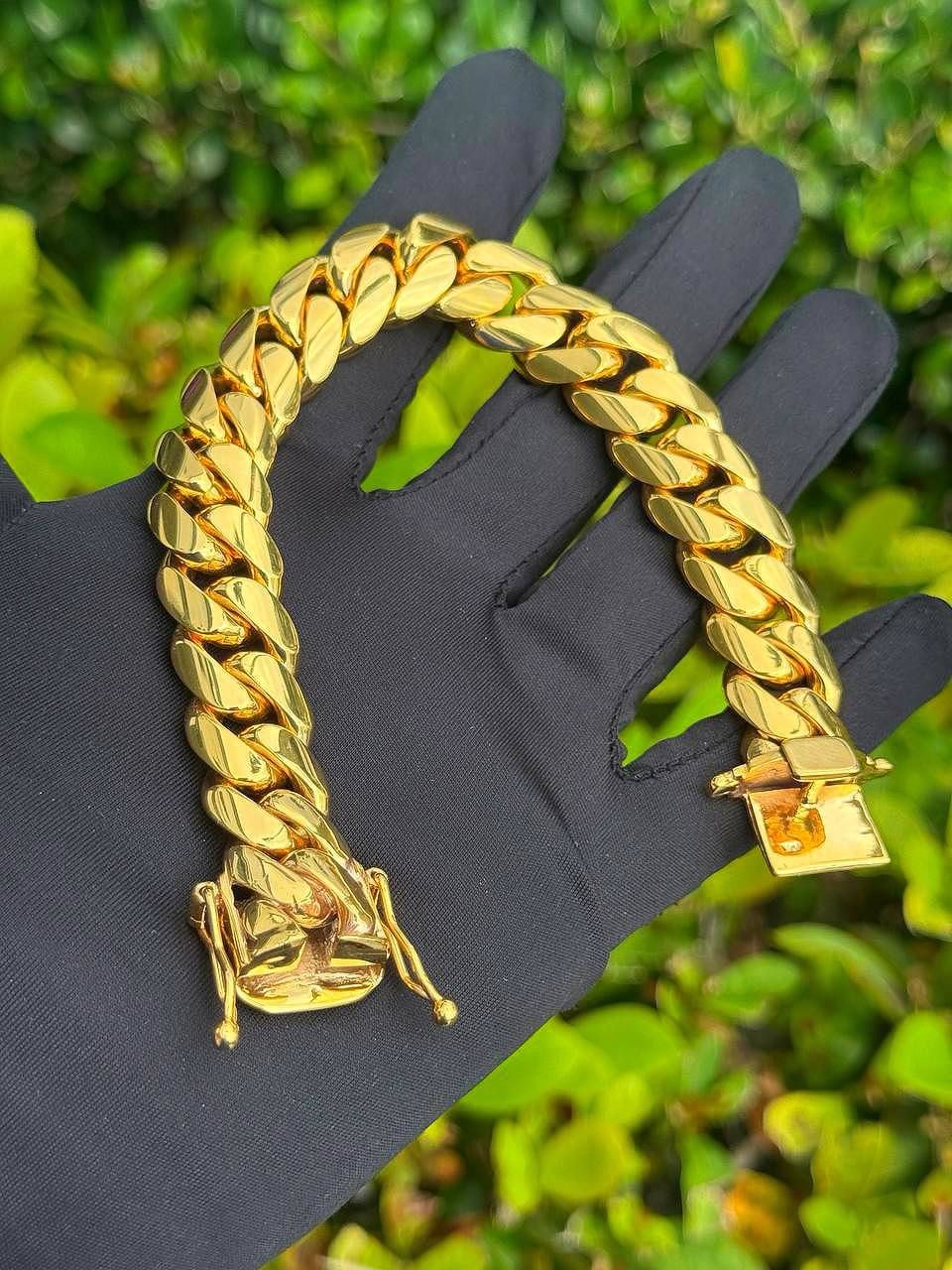 10k solid yellow gold Big boy VIP Cuban link 8.5” bracelet 145.3 grams 16mm
