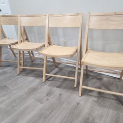 4- WOODEN CHAIRS
