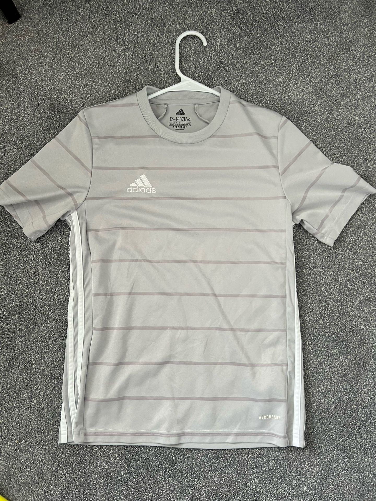 Like New Boys Adidas Soccer Jersey/t-shirt 13-14