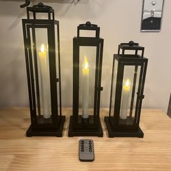 Three Battery Powered Lanterns 