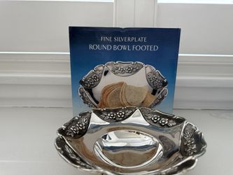 Silver plated round bowl