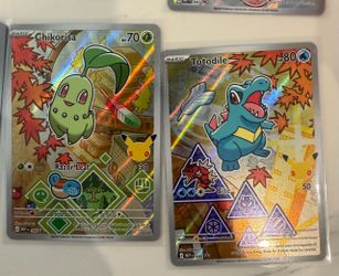 Pokémon TCG Chikorita & Totodile Holo Cards MEP