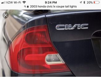 Honda Civic Coupe left taillight