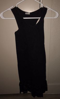 NEW “INGEAR” BLACK RACERBACK TUNIC OR DRESS WITH LACE BOTTOM