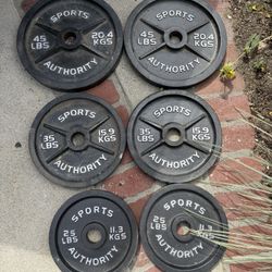 Olympic Weight Set - 210 Lbs (2x 25, 35, 45)