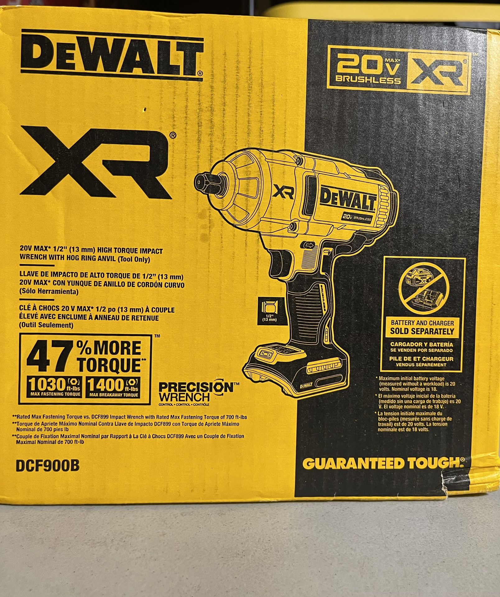 DeWalt 20V MAX 1/2 High Torque Impact Wrench