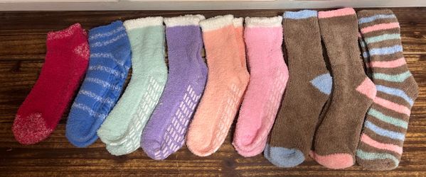 Socks - Cozy Fuzzy with slip tread bottoms