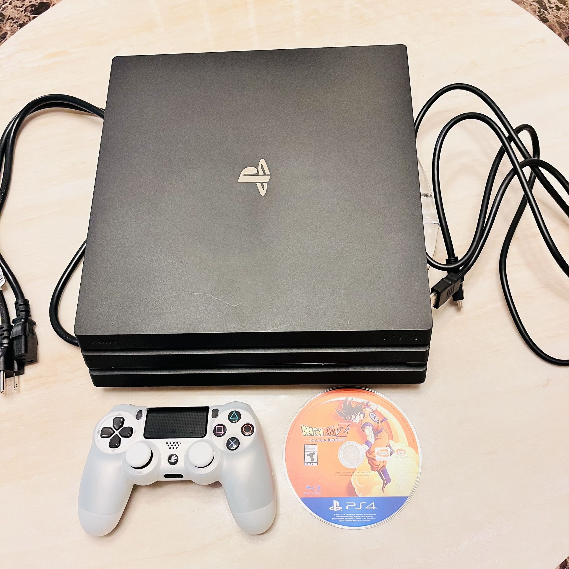 Bundle of Sony PS4pro CUH 7115b 1TB SSD Console/Gaming Disk/Controller/Power Supply Cable/HDMI Cable