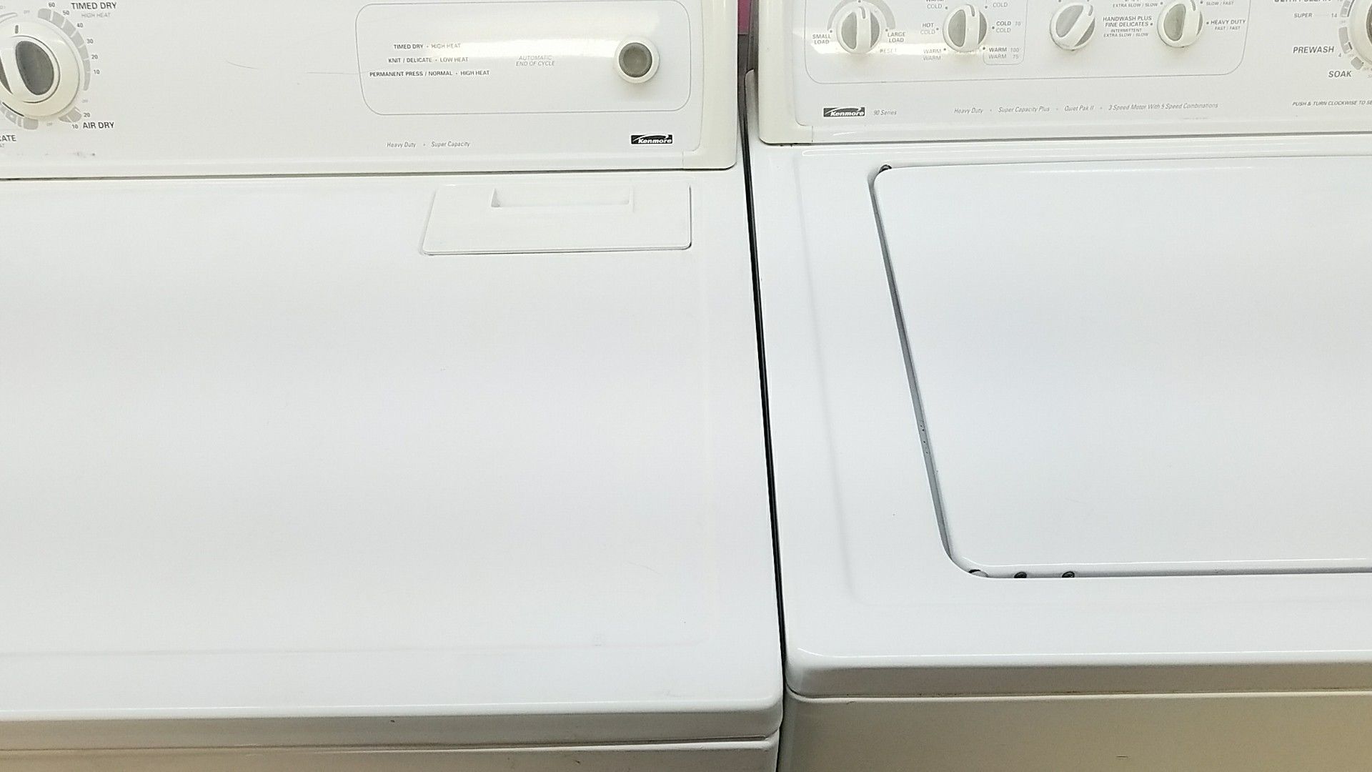 Washer and dryer Kenmore set electric dryer