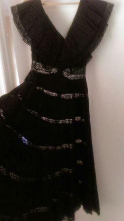 High end designer Spanish black dress ladies