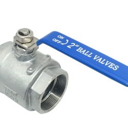 DAN SPEED 2" NPT Female 316 Stainless Steel Full Port Ball Valve Vinyl Handle WOG1000