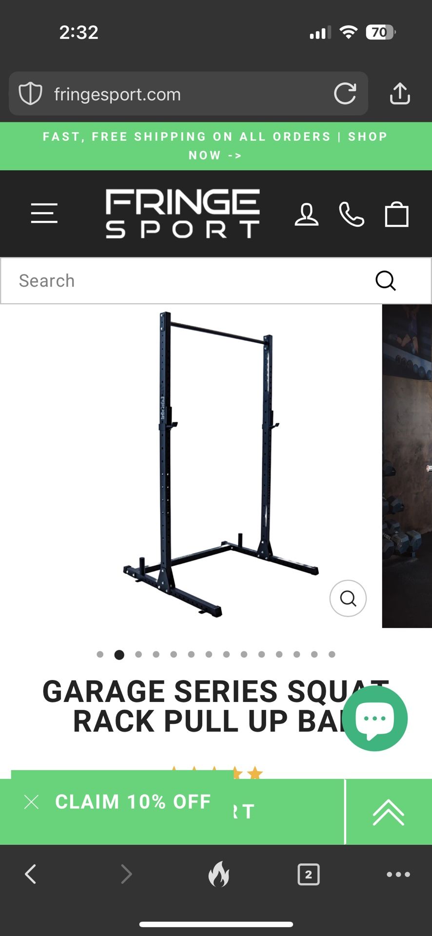 GARAGE SERIES SQUAT RACK PULL UP BAR & Wall Ball Target