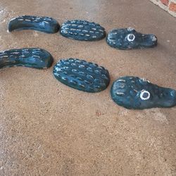 Super Cute 3- Piece Concrete Alligator / Crocodile Yard Art!