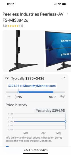 BRAND NEW desktop Mount For Curved Monitors