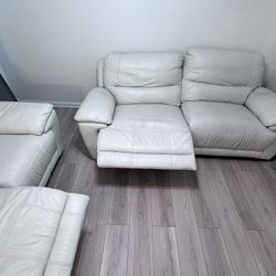 Leather Sofa Set Recliner Couch 