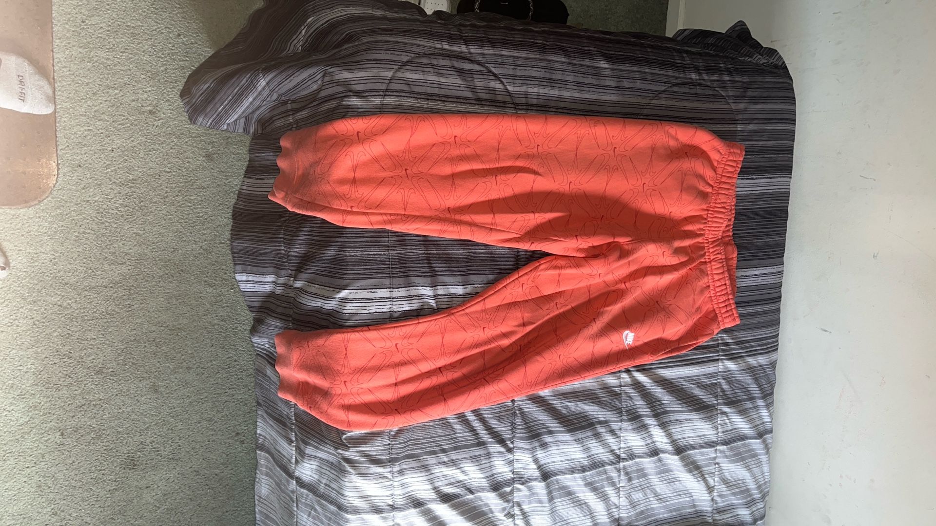 Nike Orange Logo Joggers