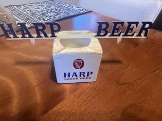 Harp Cigarette Ash Tray And Cake topper