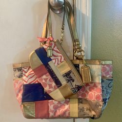 Coach Patchwork Purse Set