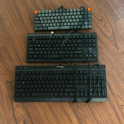 3 Keyboard Bundle – Keychron K3 + HyperX RGB + Bonus RII – All Like New!