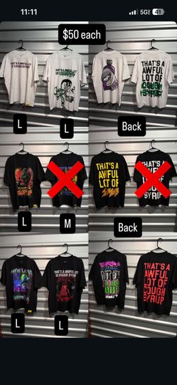 Awful Lotta Cough Syrup Tees