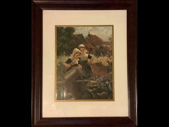 Children in the Garden - Framed Print - 19x 23