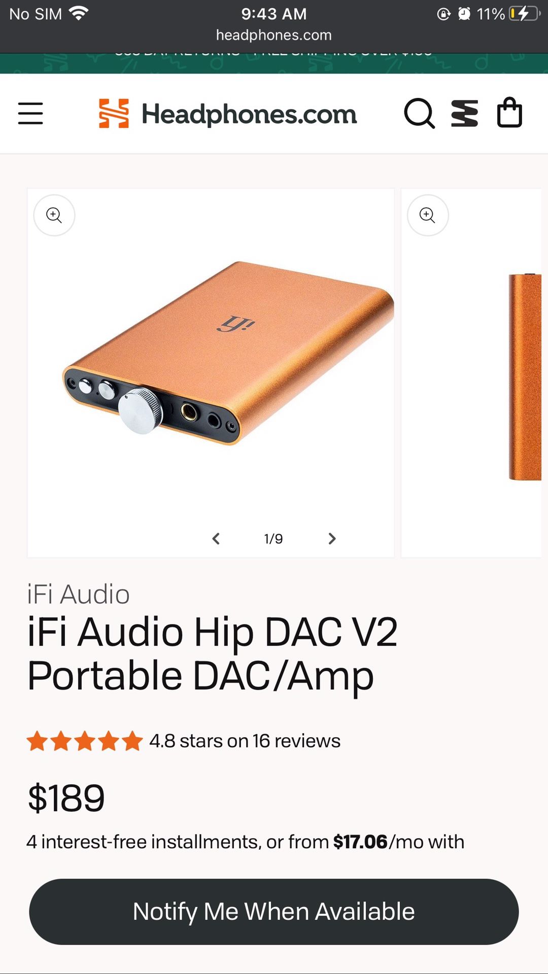 iFi Audio DAC V2 Orange