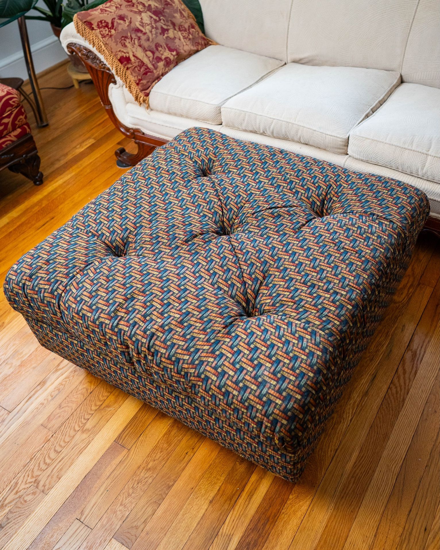 Beautiful Mid Century Ottoman 