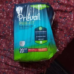 ADULT DIAPERS 20 COUNT MED. 34"-46" $1.00 A BAG