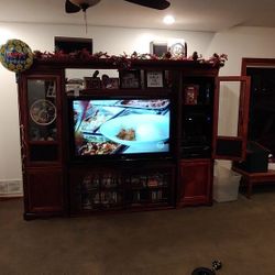 Cherry Solid Wood Entertainment Center