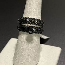 Black Spinel Ring Set