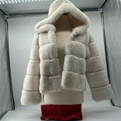 Winter Warm Fake fox fur hooded coat Thick Faux Fur Hooded Jacket luxury women's winter coat faux fur coat High Quality   