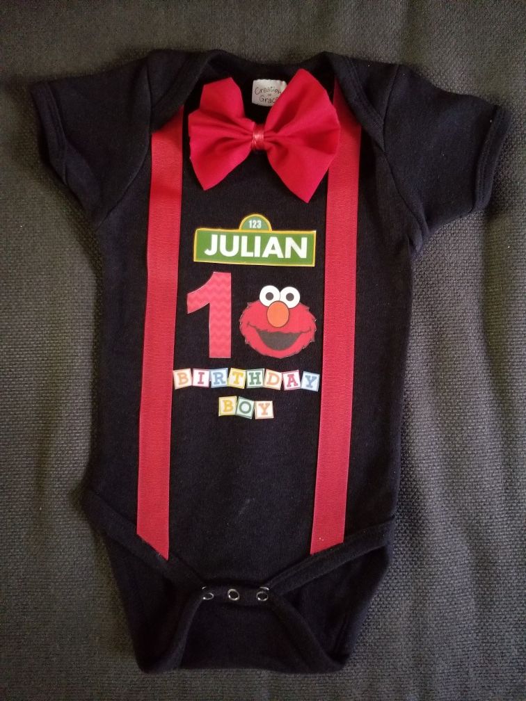 Elmo- Sesame Street Birthday Onesie