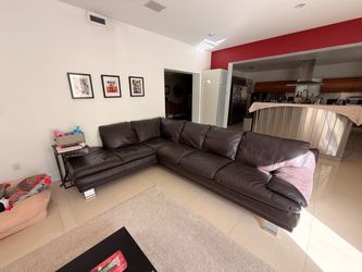 Leather large sectional