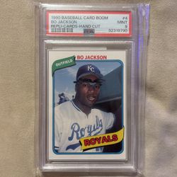 1990 Baseball Card Boom Bo Jackson Repli-cards Hand Cut