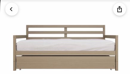 Gray day bed with trundle
