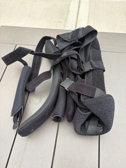 Black Arm Brace with Straps and Buckles