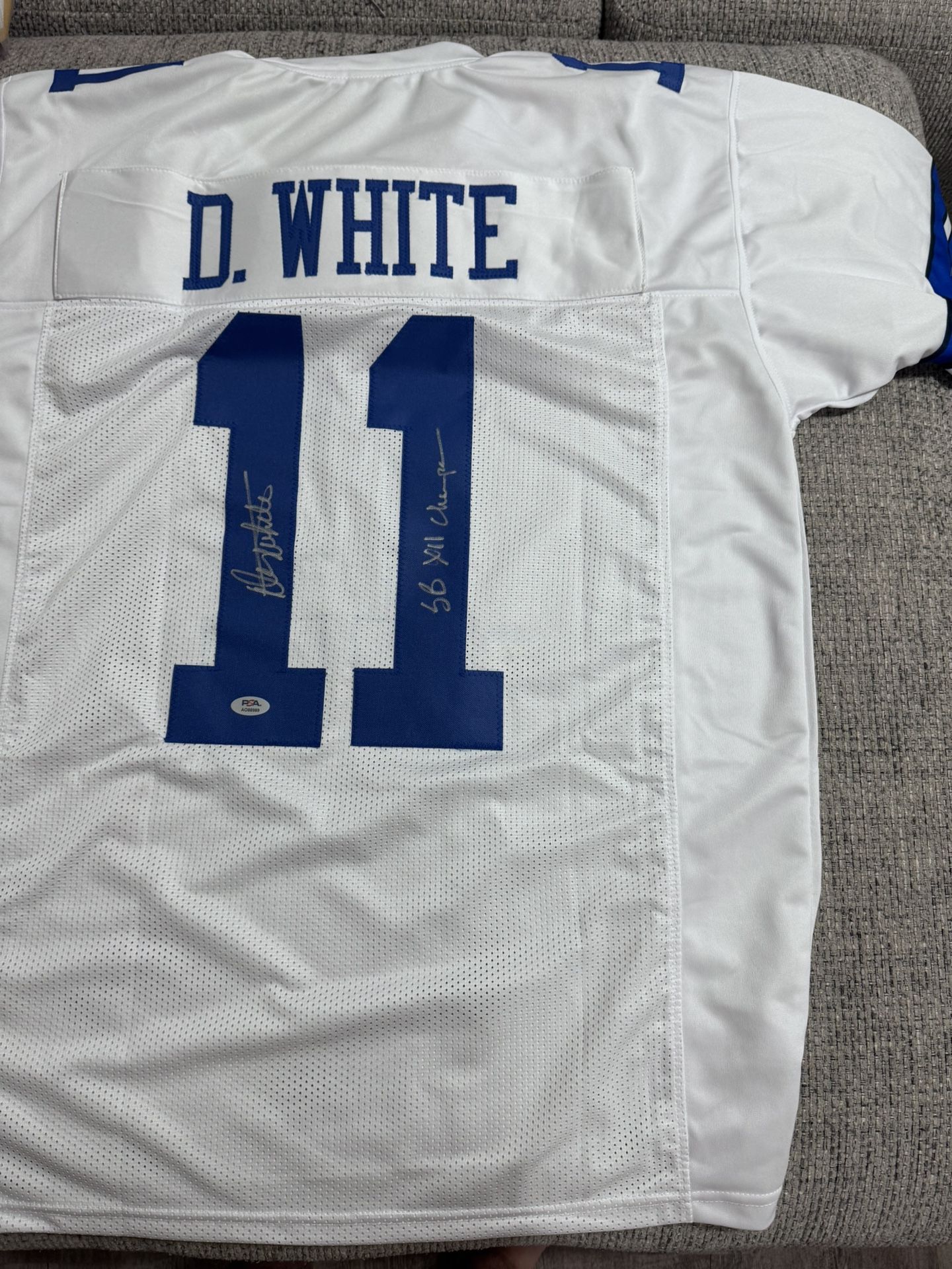 Danny White Signed Autograph Custom Jersey - PSA Coa Sticker Only - Dallas Cowboys