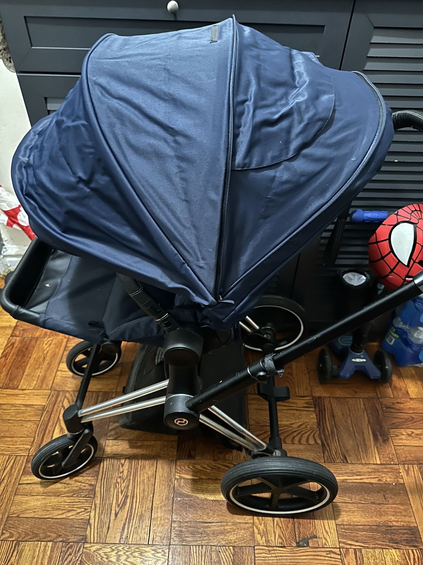 Cybex Priam 3 Platinum Stroller In Blue & Gray