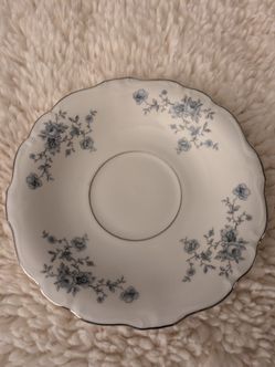 Blue Garland Johann Haviland Saucers Bavaria Germany Saucers