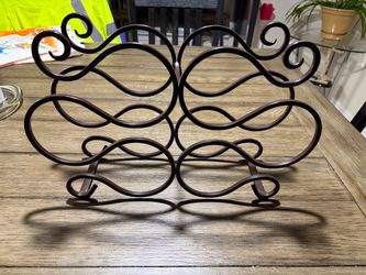 Crate and Barrel Rustic 6 Bottle Wine Rack